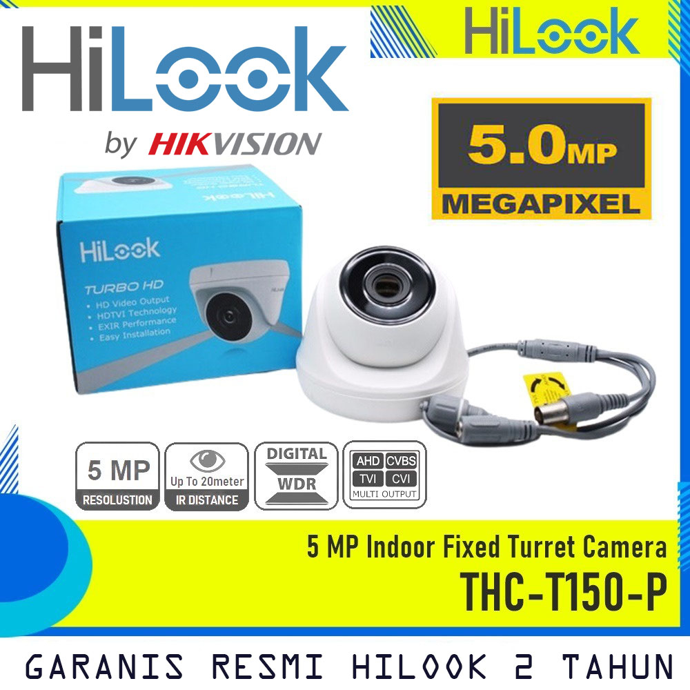 Paket CCTV HiLook by Hikvision 5MP 4 Kamera Siap Pasang