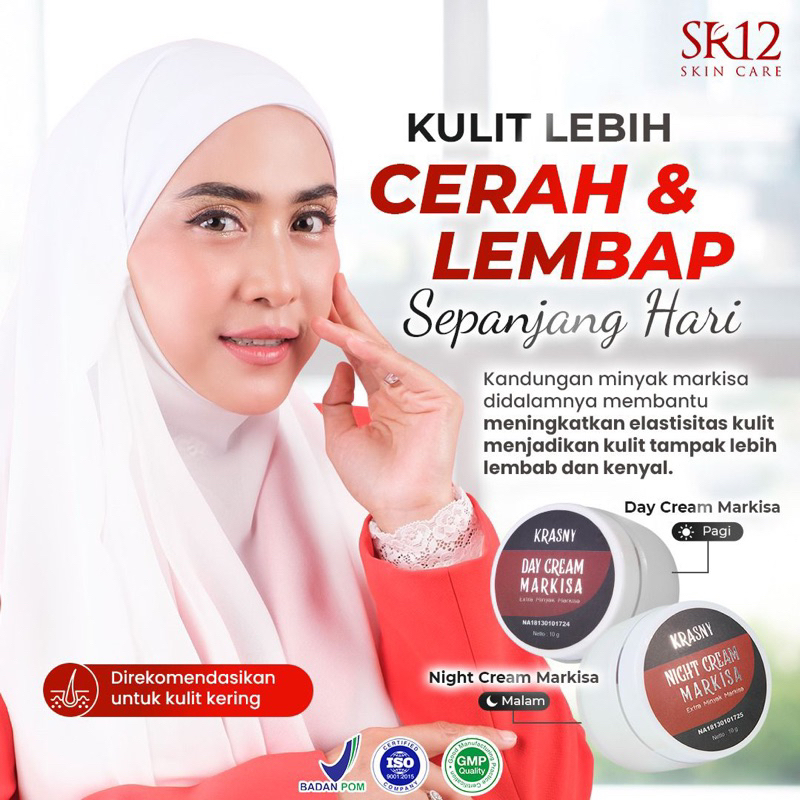 Cream Krasny SR12 Siang & Malam - CREAM WAJAH MENCERAHKAN BPOM