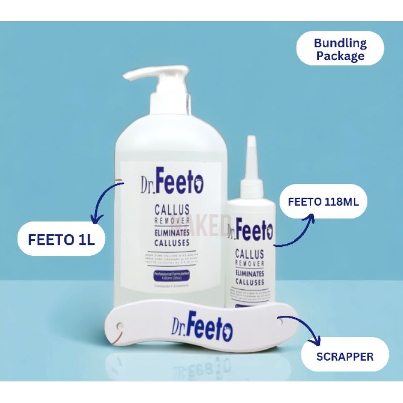 Paket hemat Dr feeto callus remover pedicure foot scrub pedikur