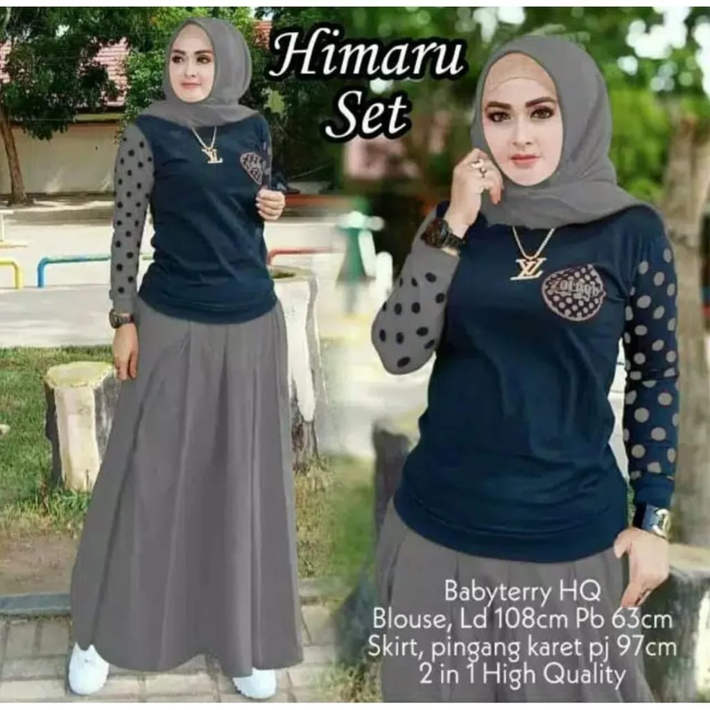 BO - SETELAN HIMARU ROK / SET HIMARU / SET WANITA / FASHION WANITA