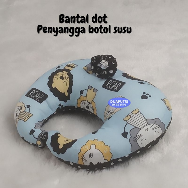 bantal dot penyangga botol susu bayi singa tosca