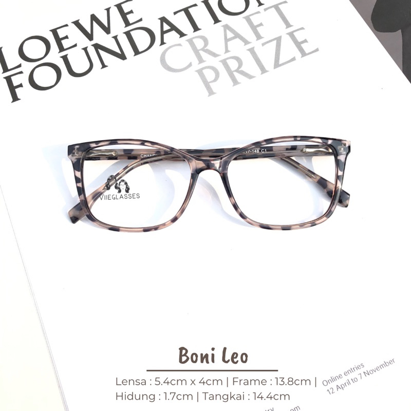 Frame Boni kacamata kotak cewe cowo bisa minus photocromic
