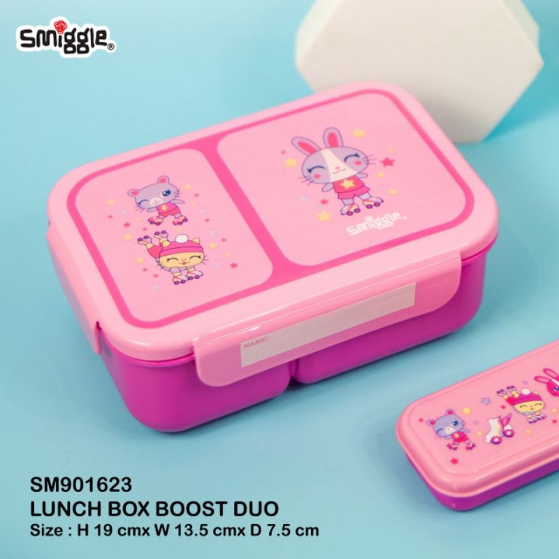 Lunchbox smiggle 2sekat 1000ml/kotak makan smiggle