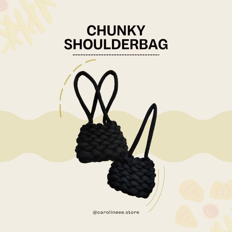 CHUNKY YARN BAG/CHUNKY HANDBAG/CHUNKY SHOULDERBAG/CHUNKY SLINGBAG