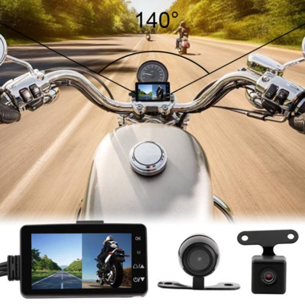 Motorcycle Action Sport Camera HD Recording with 3-inch LCD Display