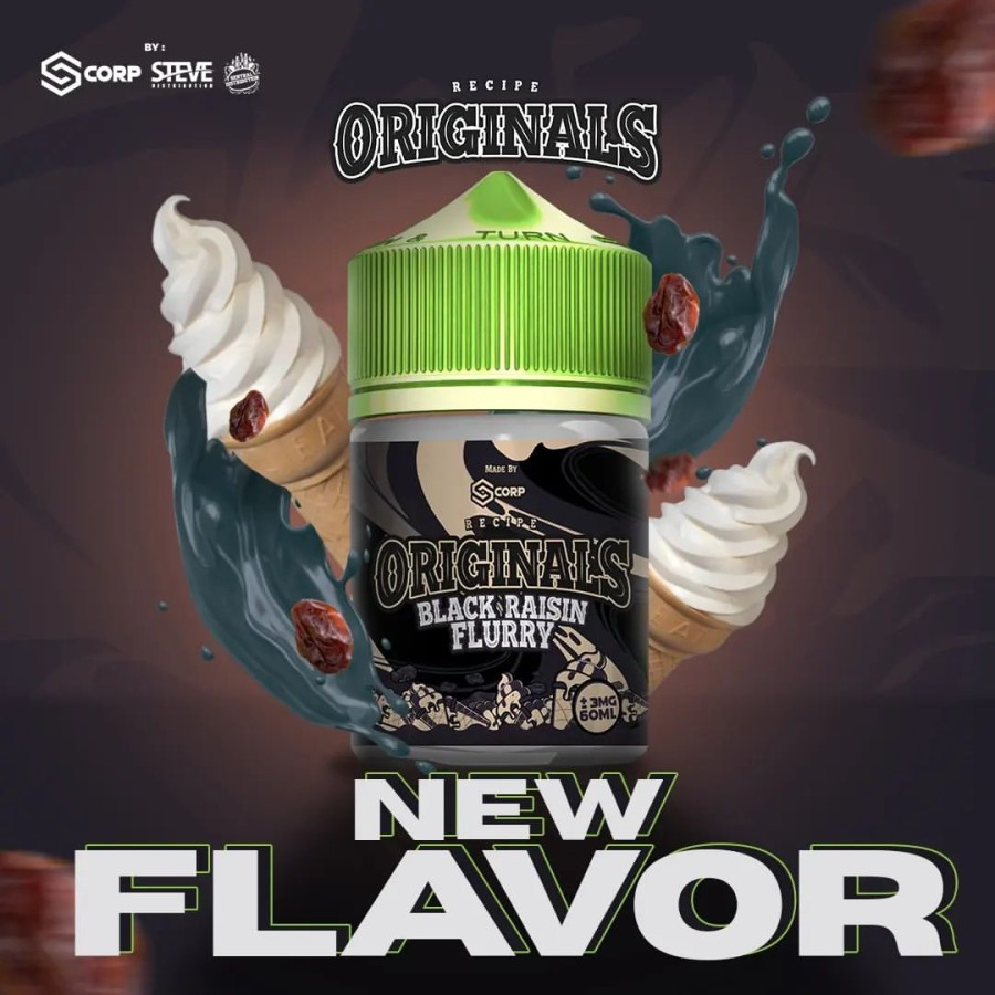 Recipe Originals V2 Black Raisin Flurry 60ML by SS Corp x Steve x Sentral