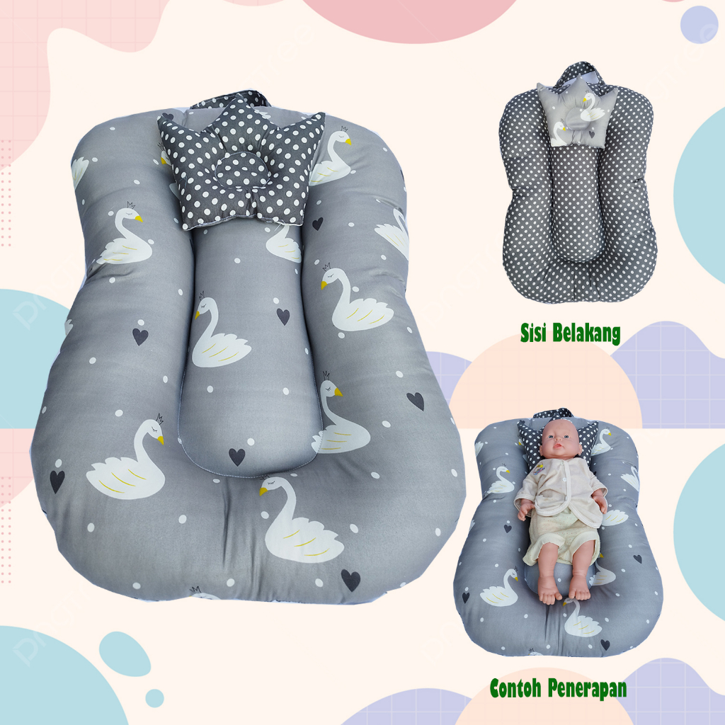 [FREE PACKING TAS SERUT] Sofa Bayi Jumbo Multifungsi Kasur baby Free Bantal Peyang / Kasur Bayi + FREE Bantal Peyang Bayi