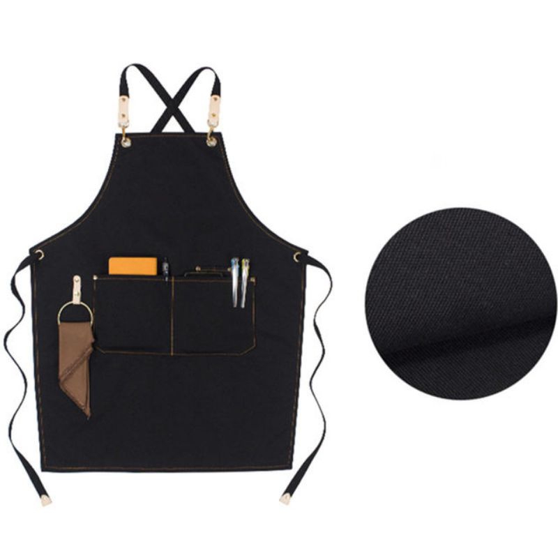 apron canvas barista barbershop