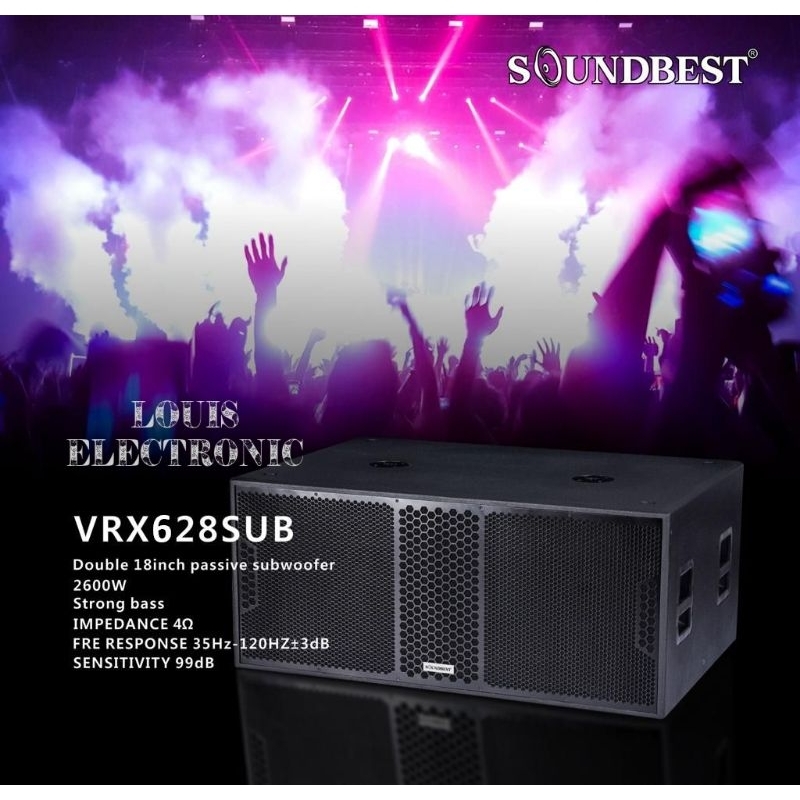 SUBWOOFER PASIF 18 INCH DOUBLE SOUNDBEST VRX628SUB VRX 628 SUB 2600 WATT