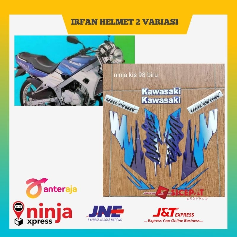STIKER STRIPING NINJA KIS TAHUN 1998 BIRU STIKER STRIPING TERLARIS