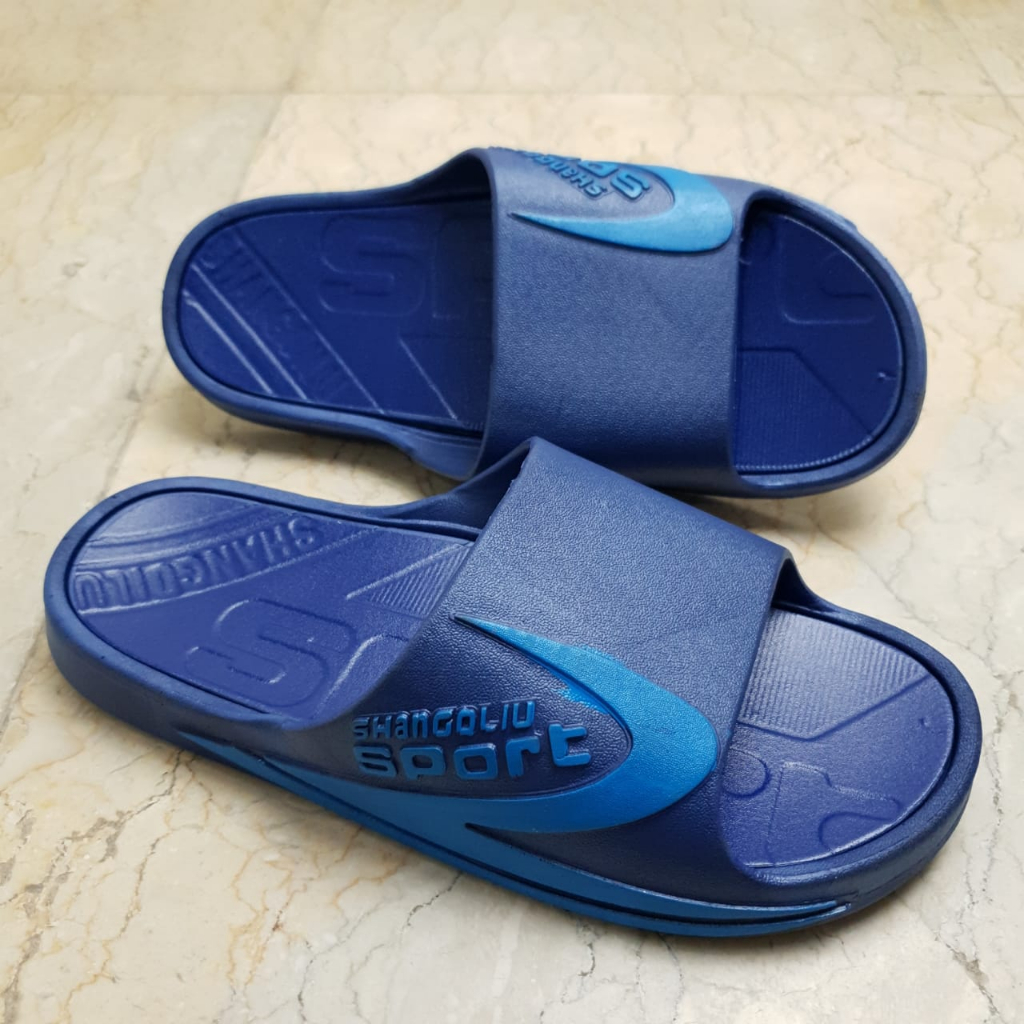 Sandal Slop Karet PCU Pria motif Shangoliu SPORT MKY 2296 40-44