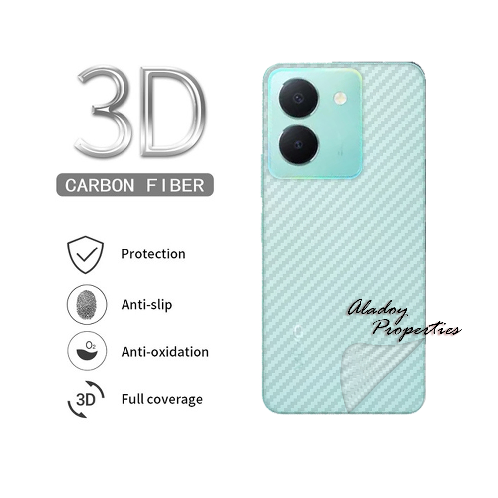 PAKET 3 IN 1 Tempered Glass Layar Vivo Y36 5G Free Tempered Glass Camera dan Skin Carbon