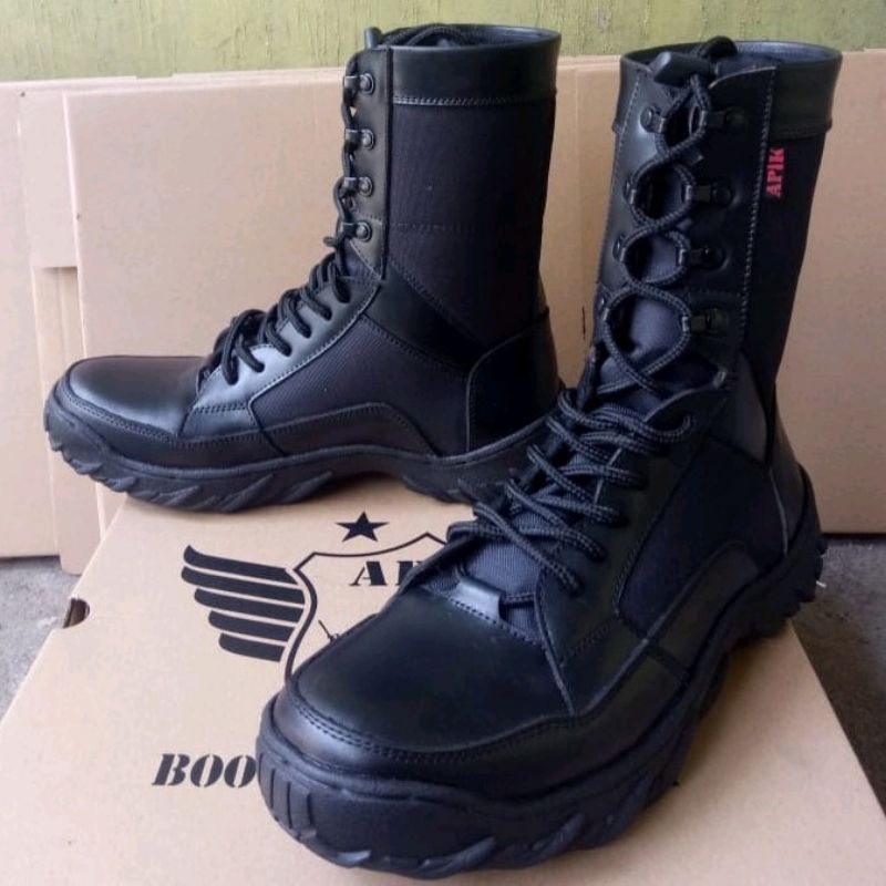 SEPATU PDL KULIT SAPI ASLI SEPATU PDL TNI SEPATU PDL LORENG KOSTRAD MERK APIK SEPATU PDL SECURITY SEPATU PDL SATPAM SEPATU PDL POLRI
