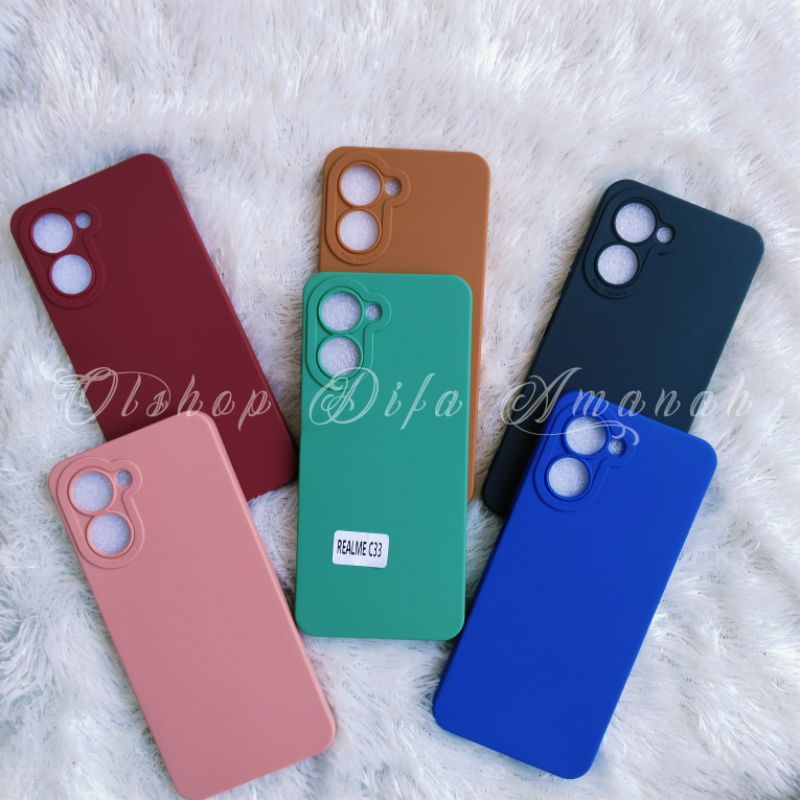 CASE REALME C33 SOFTCASE PRO CAMERA TPU MACARON FULL PELINDUNG CAMERA SLIKON CASING TERBARU