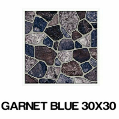 Kia Keramik Lantai / Keramik Motif Batu Garnet Blue 30X30