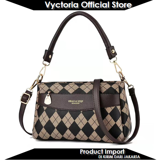 (COD) Vyctoria VOS3443 Tas Selempang Wanita Import Shoulder Bag Cantik Promo BQ3443 3443