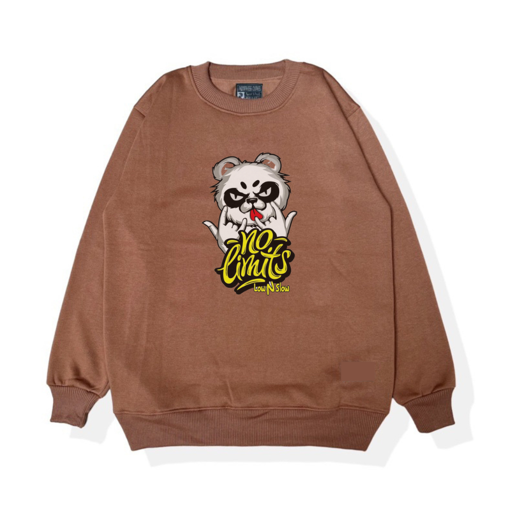 CREWNECK PRIA DISTRO / CREWNECK SWEATER METAL MAROON / crewneck Polos Sablon/