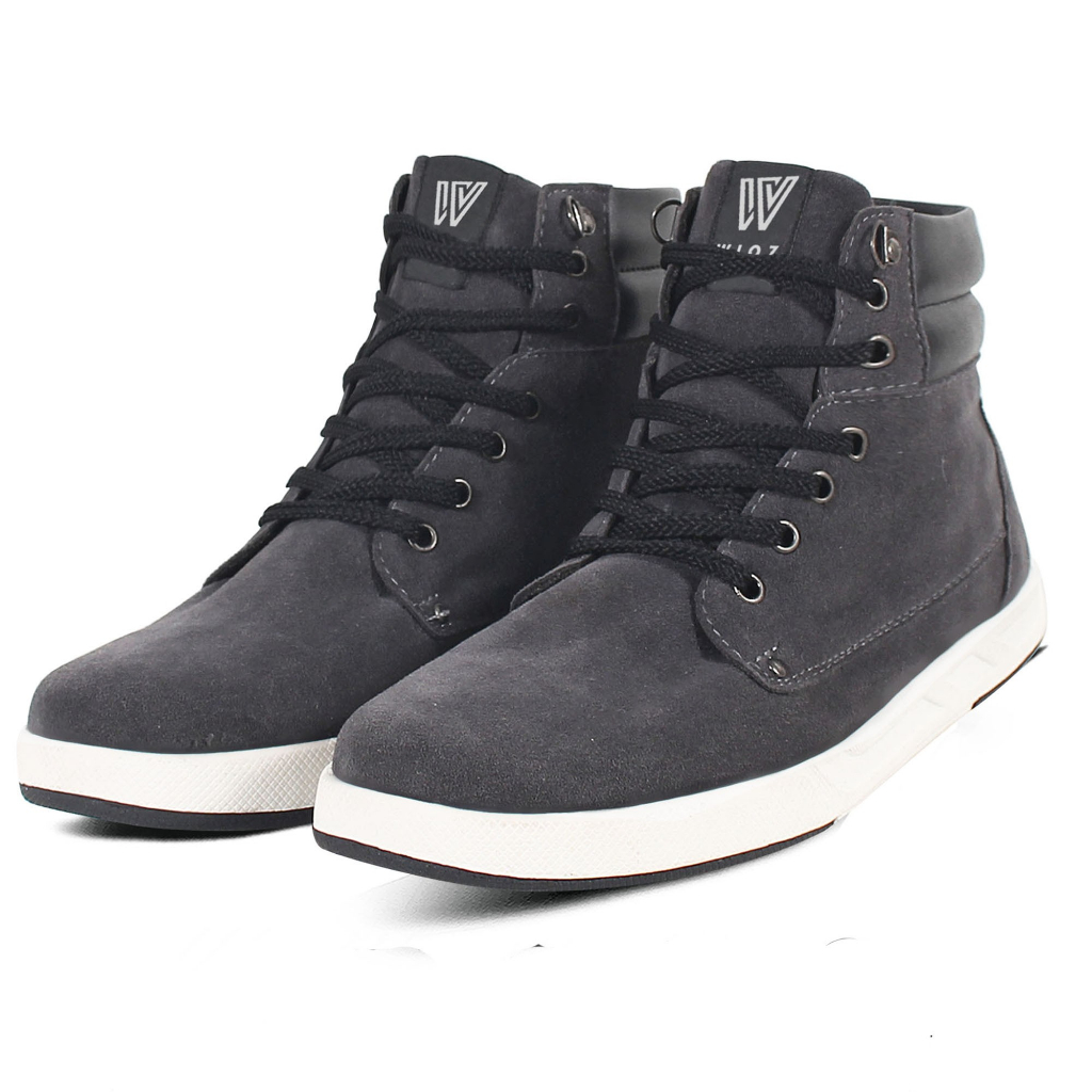 Wioz Sepatu Boots Pria W 40854 Sneaker Kets Pria Kuliah Kerja - Abu