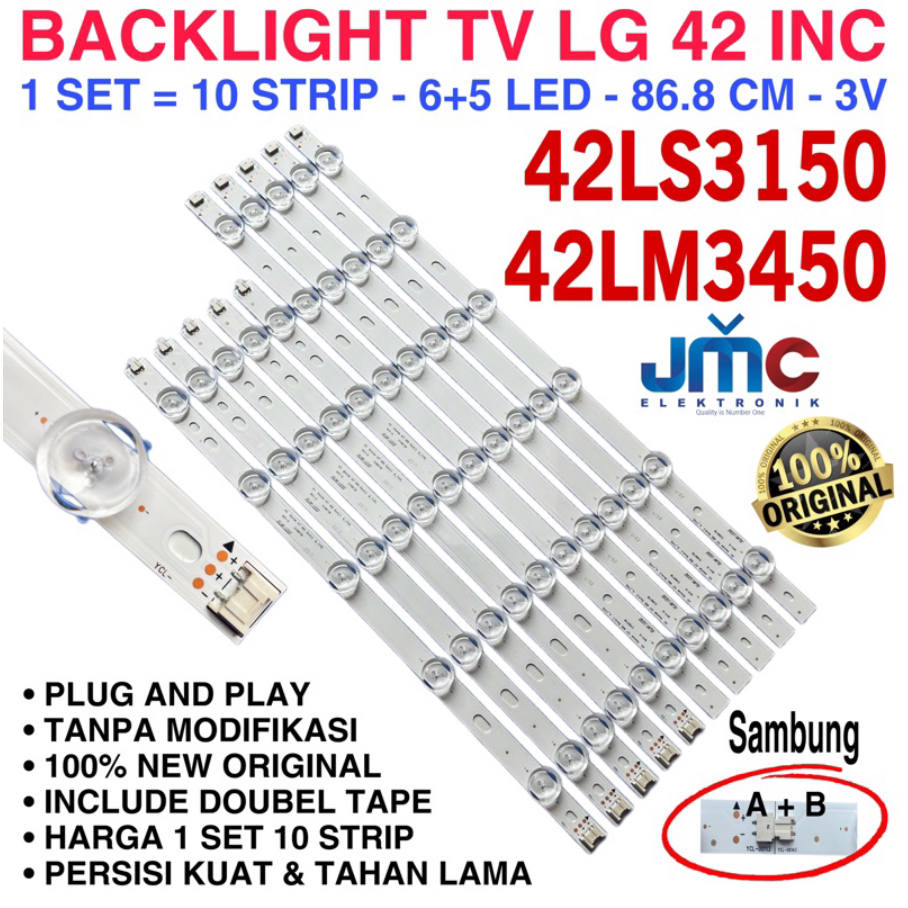 BACKLIGHT TV LED LG 42 INCH 42LS3450 42LM3450 42LS 42LM CEKUNG 11K 3V