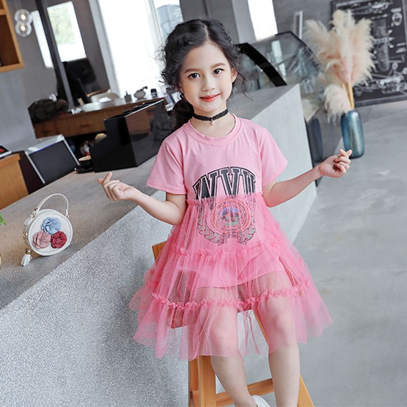 Dress Polos Anak Perempuan Motif Print Alphabet WVU