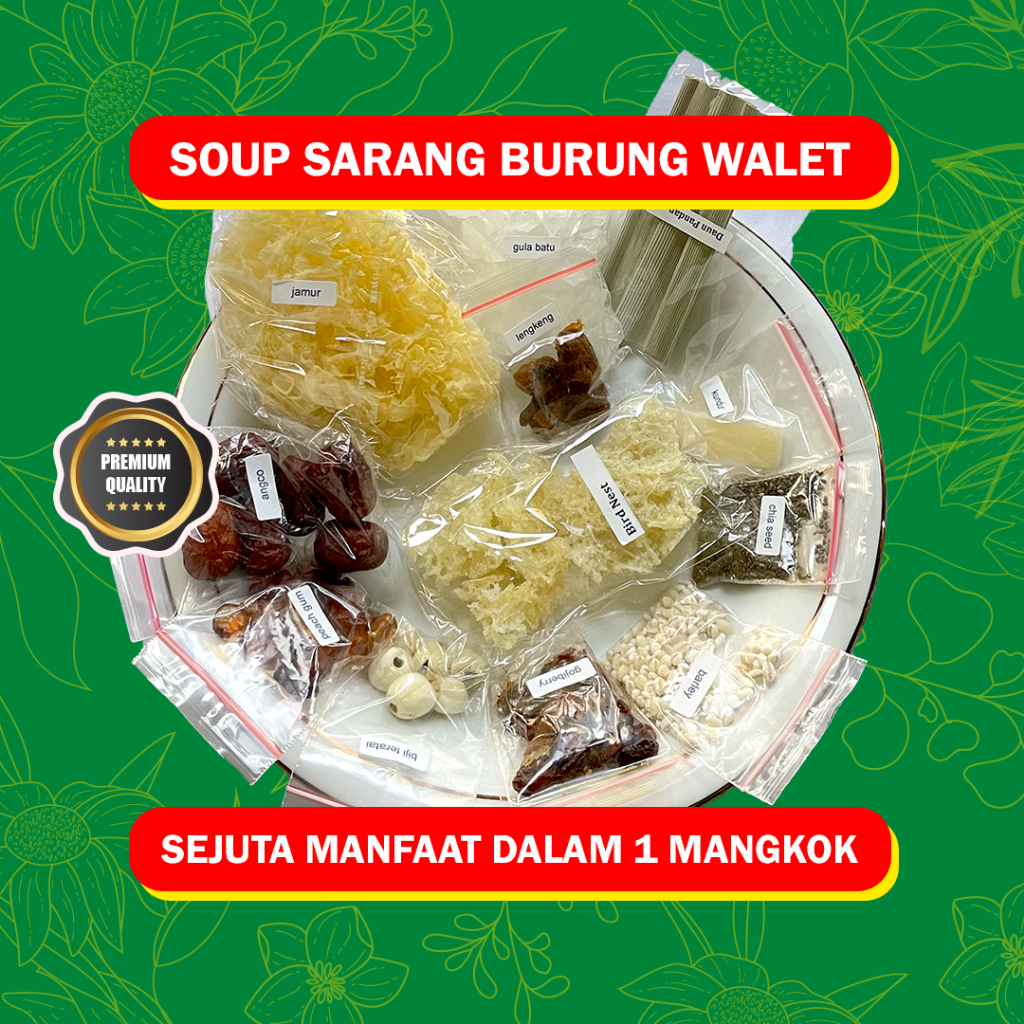 

Premium Kedai Anggrek Soup Sup Sarang Burung Walet Birdnest Manis Sup Walet Kesehatan Fresh Original