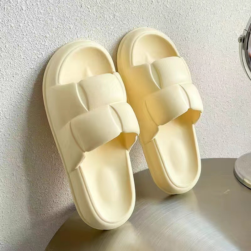 Sandal Slip On Wanita Terbaru Empuk Tebal Sandal Flat Jelly Empuk Slop Sendal Rumah Anti Slip