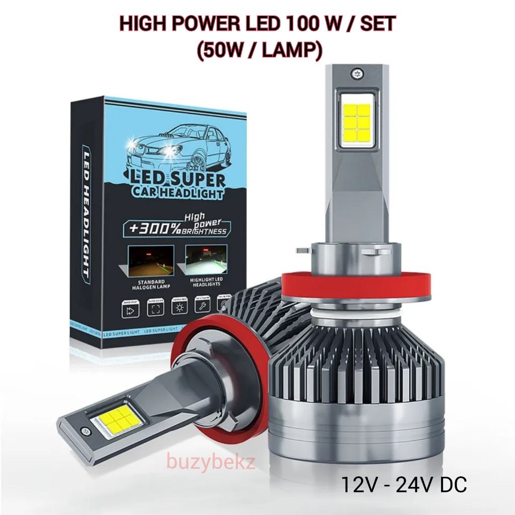 LAMPU LED MOBIL H4 H11 H8 H16 H9 H1 H7 HB3 HB4 HIR2 HIGH POWER
