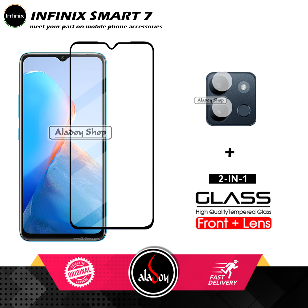 Tempered Glass Layar Infinix Smart 7 + Tempered Glass Camera