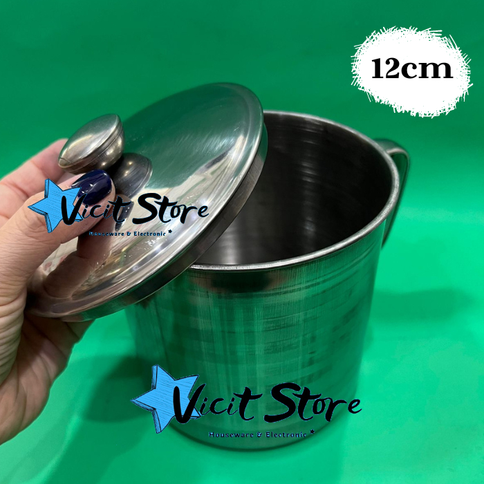 Mug Set Stainless 4pcs / Mug Set Kopi Harga Untuk 4pcs ( 10cm,11cm,12cm,13cm )