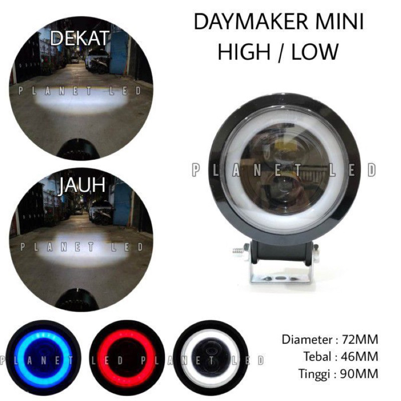 PROMO LAMPU TEMBAK SOROT LED X-CASE CWL LENSA 4D DAYMAKER MINI HIGH LOW KWALITAS IMPOR