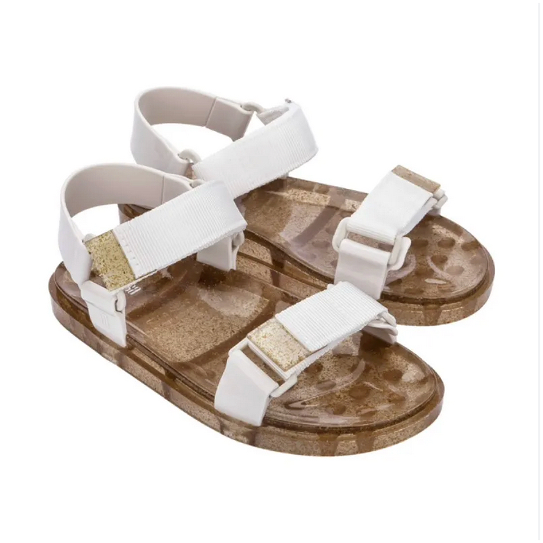 Sepatu Sandal Wanita Melissa Papete Wide Ad White/Rice Husk