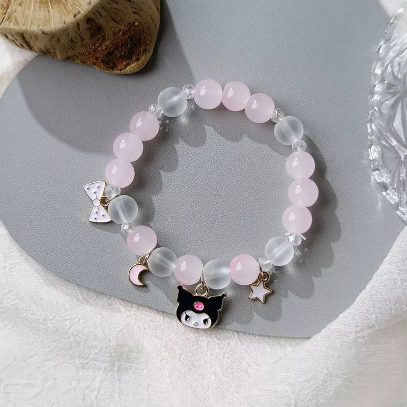 Gelang Pearl Anak Premium Melody Pink Unicorn Cewek Cinnamoroll