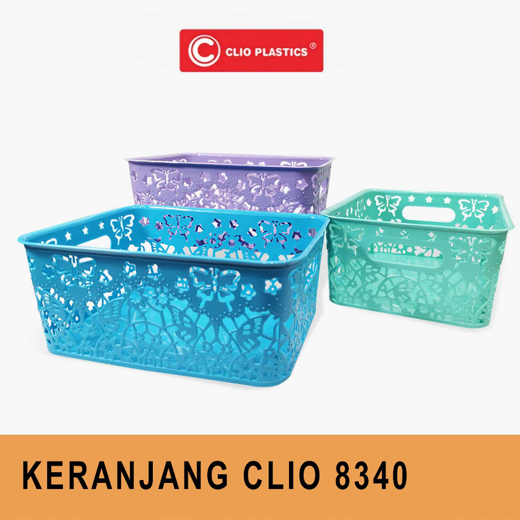 Clio Keranjang / Keranjang Plastik Serbaguna / Keranjang Penyimpanan / 8340