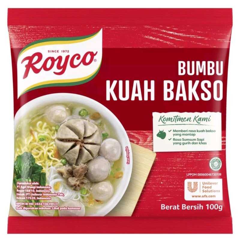 Royco Bumbu Kuah Kaldu Bakso Sapi 100gr / Bumbu Kaldu Kuah Bakso Royco Sapi 100 gram