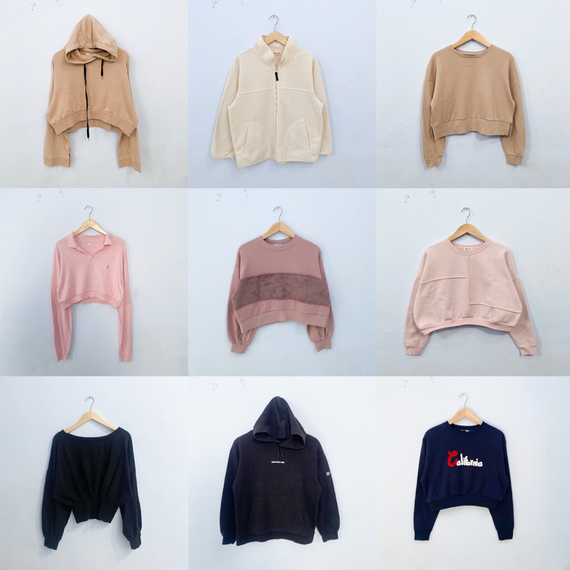 Crop Sweatshirt dan Hoodie