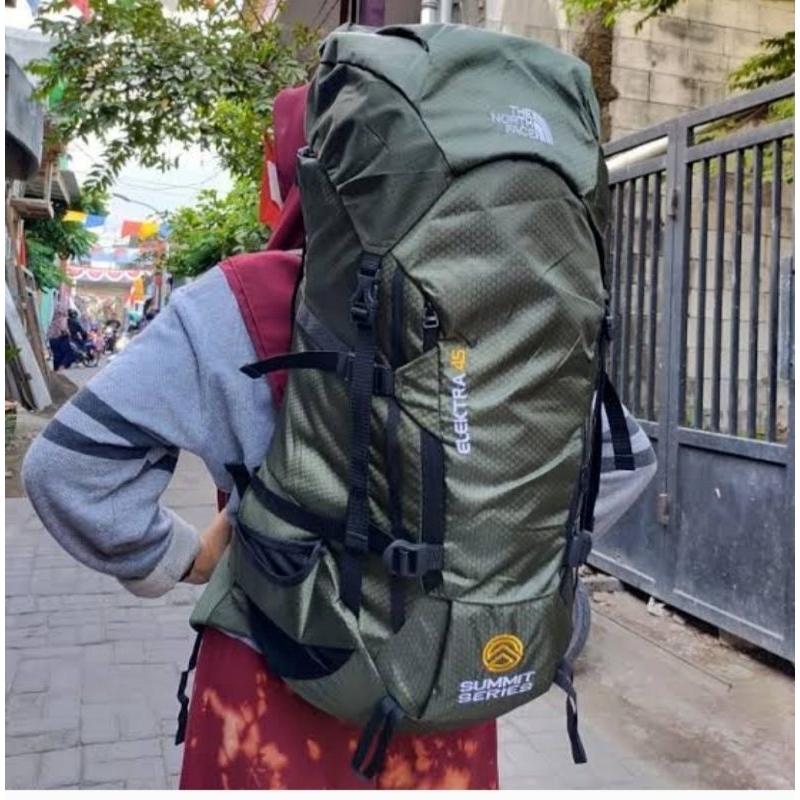 BAYAR DI TEMPAT / Tas Gunung TNF elextra 45L # Tas Ransel Gunung The North Face 45L # Tas Carrier # Tas outdoor # Tas Hiking Camping Gunung