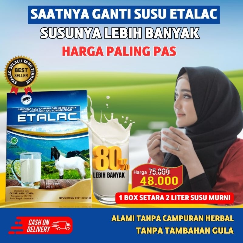 

Etalac Susu Kambing Etawa Etawa Murni Asli Tanpa Campuran Gula Etalac Susu Bubuk Alami