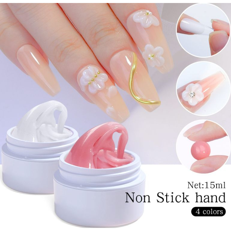 NLSM Gel Extension Nail Non Stick Hand Solid Extension Nail Gel Hard Gel Builder / 3D Gel / Multifungsi Gel Polygel