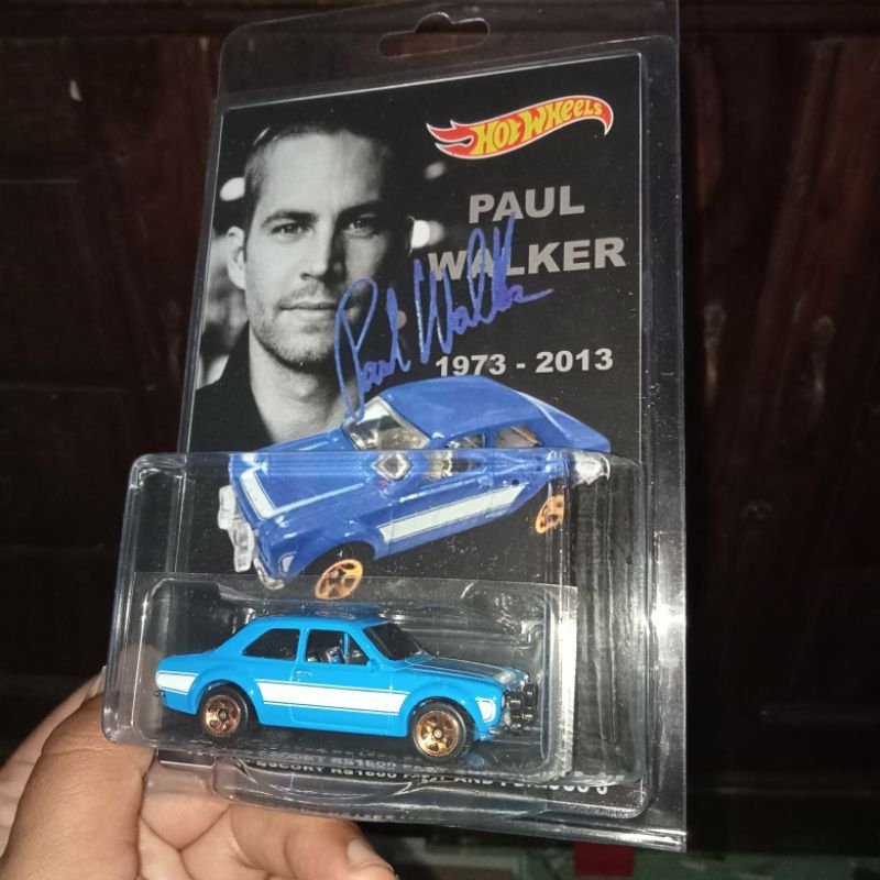 Custom Card For Paul Walker Fast Furious 70 Ford Escort Rs1600 Blue Free Protector Hw Hot Wheels Hot