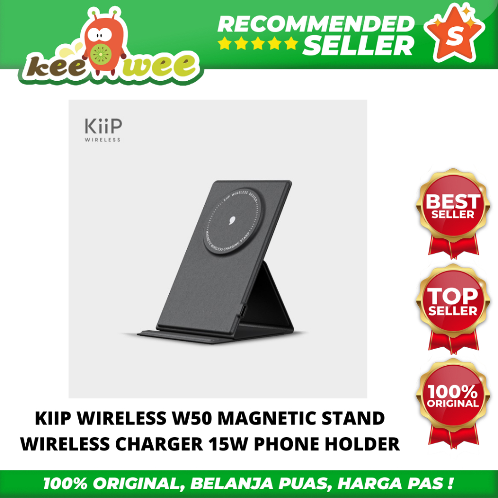 KIIP WIRELESS W50 MAGNETIC STAND WIRELESS CHARGER 15W PHONE HOLDER