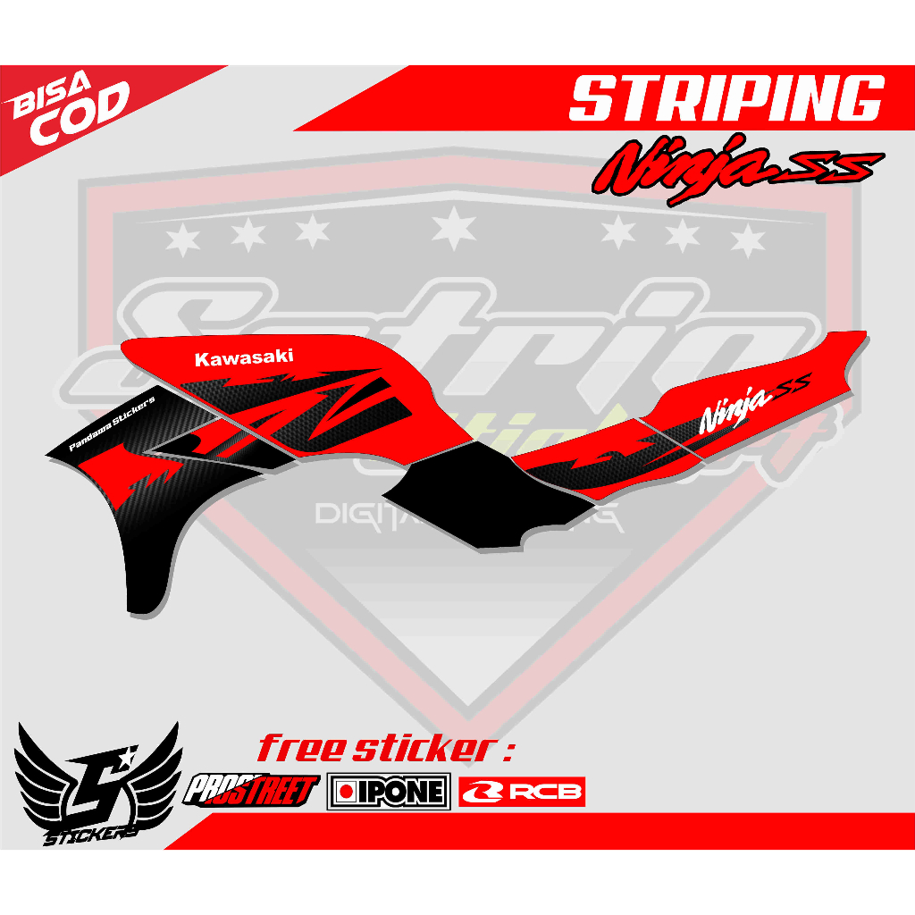 STRIPING VARIASI KAWASAKI NINJA SS / STICKER LIST VARIASI NINJA SS