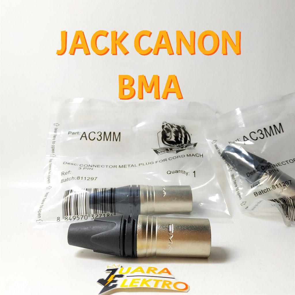 Jack Canon BMA | Jack (Male / Cowok) Canon Original BMA 3 PIN