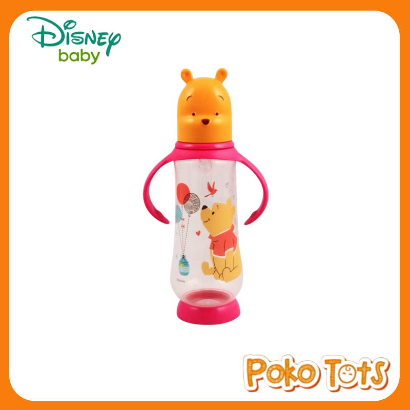 Disney Baby Feeding Bottle With Base &amp; Handle 250ml WTP03-092 Botol Minum Susu Bayi