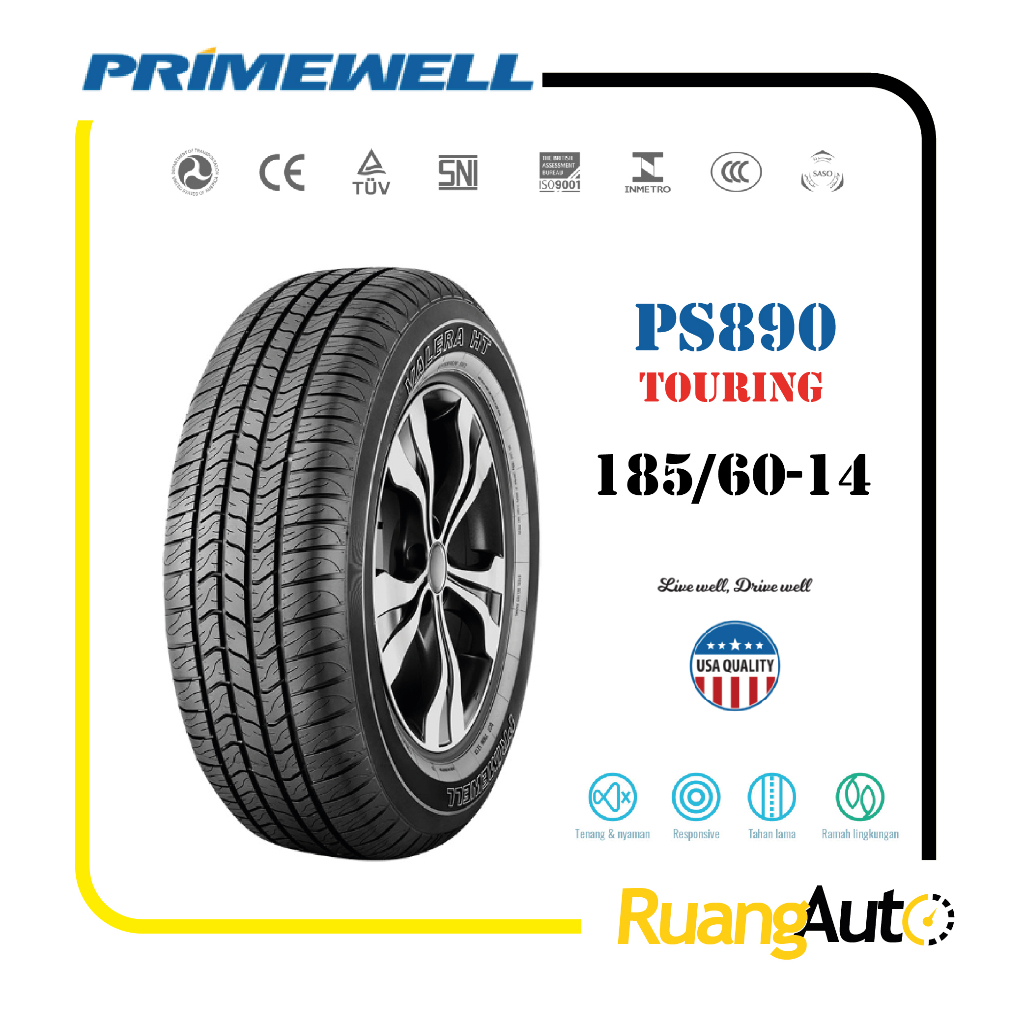 PRIMEWELL PS890 TOURING 185/60 R14 RING 14 BAN MOBIL AVEO CITY COROLLA