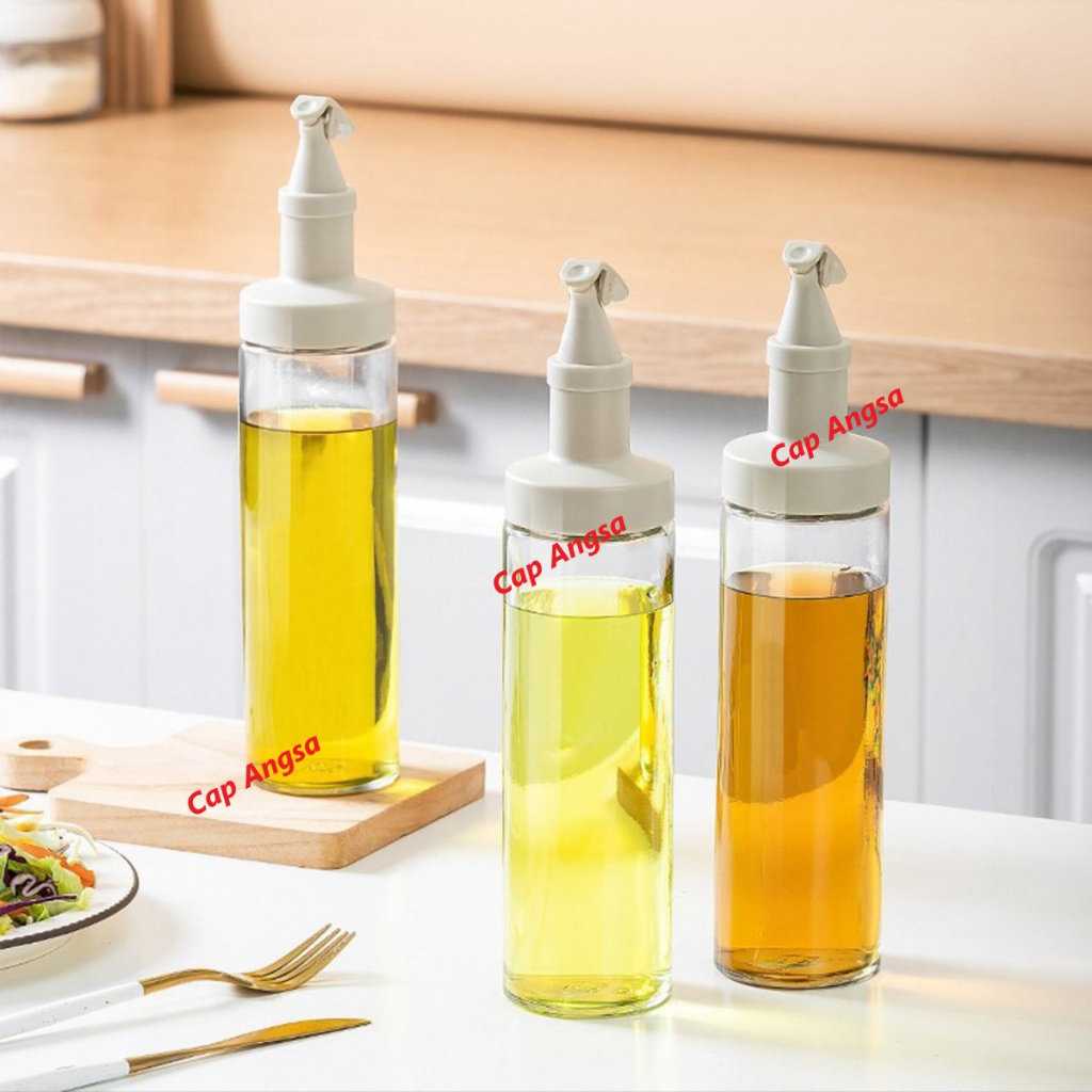 OIL BOTTLE SALAD DRESSING POURER BOTOL KACA MINYAK KECAP ASIN VINEGAR GLASS GELAS BELING WADAH MINYAK