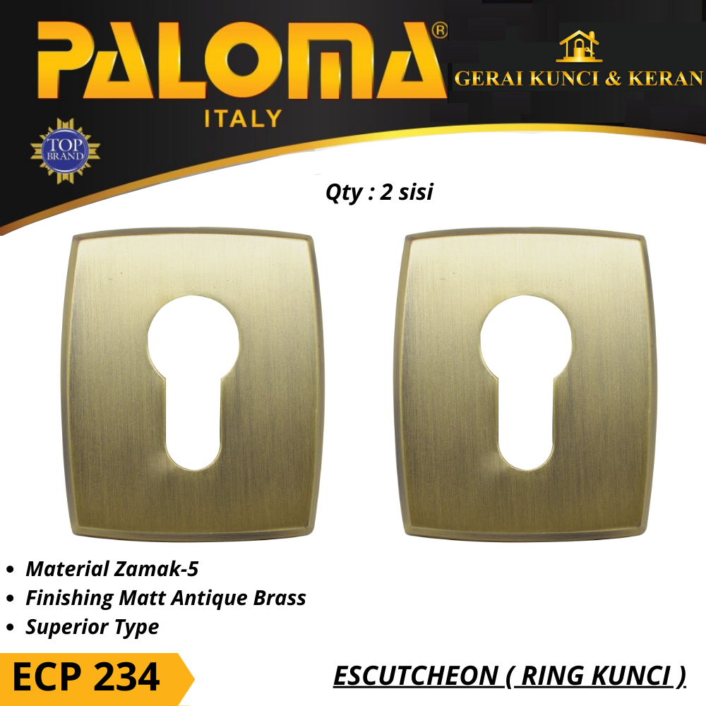 PALOMA ECP 234 RING KUNCI ESCUTCHEON SUPERIOR MAC COVER TUTUP CYLINDER KUNCI