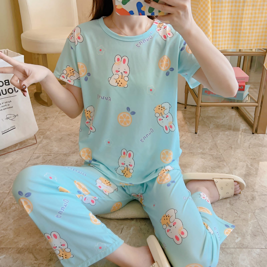 KAWAI BAJU TIDUR PIYAMA SETELAN CP SIZE L-XL MURAH IMPORT