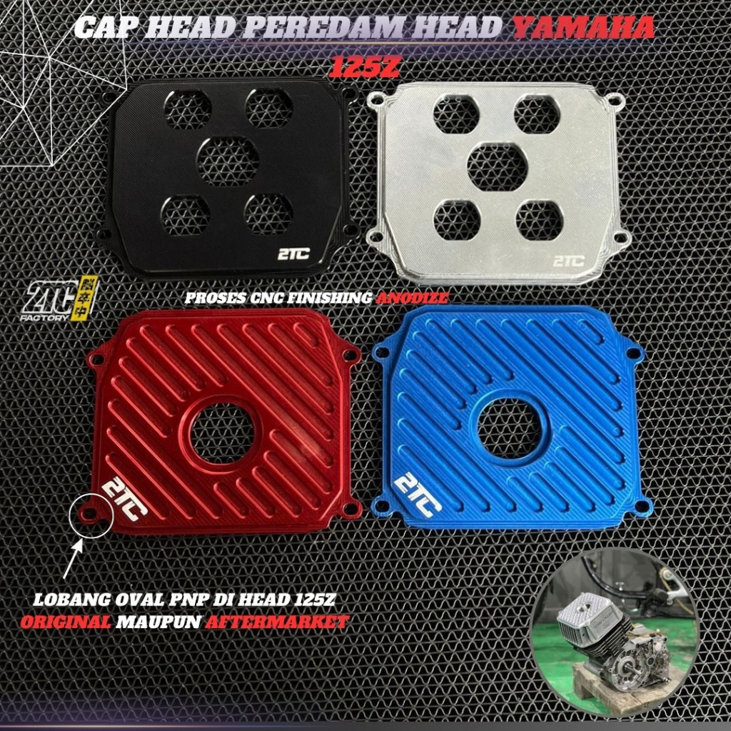 CAP HEAD TUTUP HEAD PLAT PEREDAM YAMAHA 125Z ALUMUNIUM