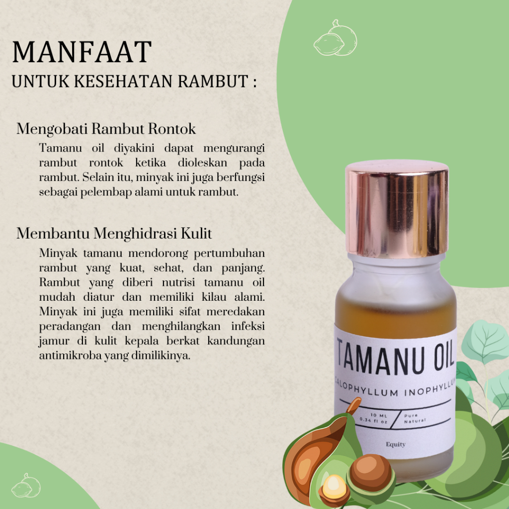 Tamanu Oil Premium - Minyak Tamanu - Minyak Nyamplung untuk Perawatan Kulit 100% Murni