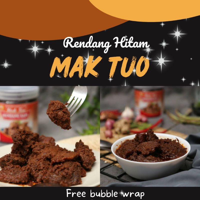 

Rendang Hitam Mak Tuo | Rendang Padang 200gram & 550gram